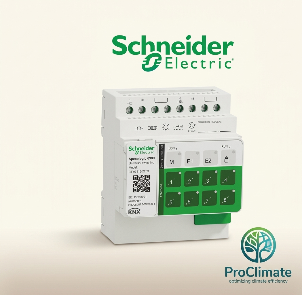 Actuator KNX Schneider SpaceLogic Master, 8 ieșiri ON/OFF / 4 jaluzele, MTN6705-0008
